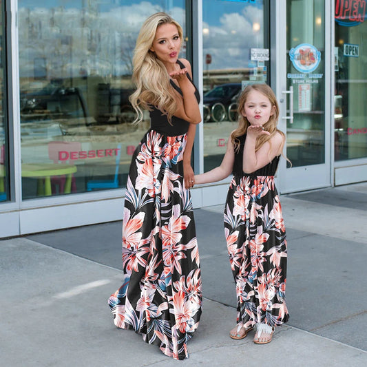 Mommy and Me Floral Maxi Dresses